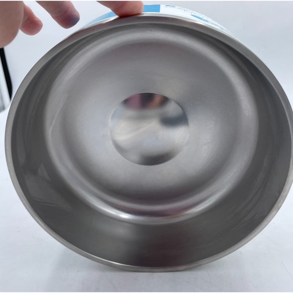 Toadfish Non-Tipping Dog Bowl White Stainless Steel 8 Cups Smartgrip Suction Lid - Picture 3 of 9